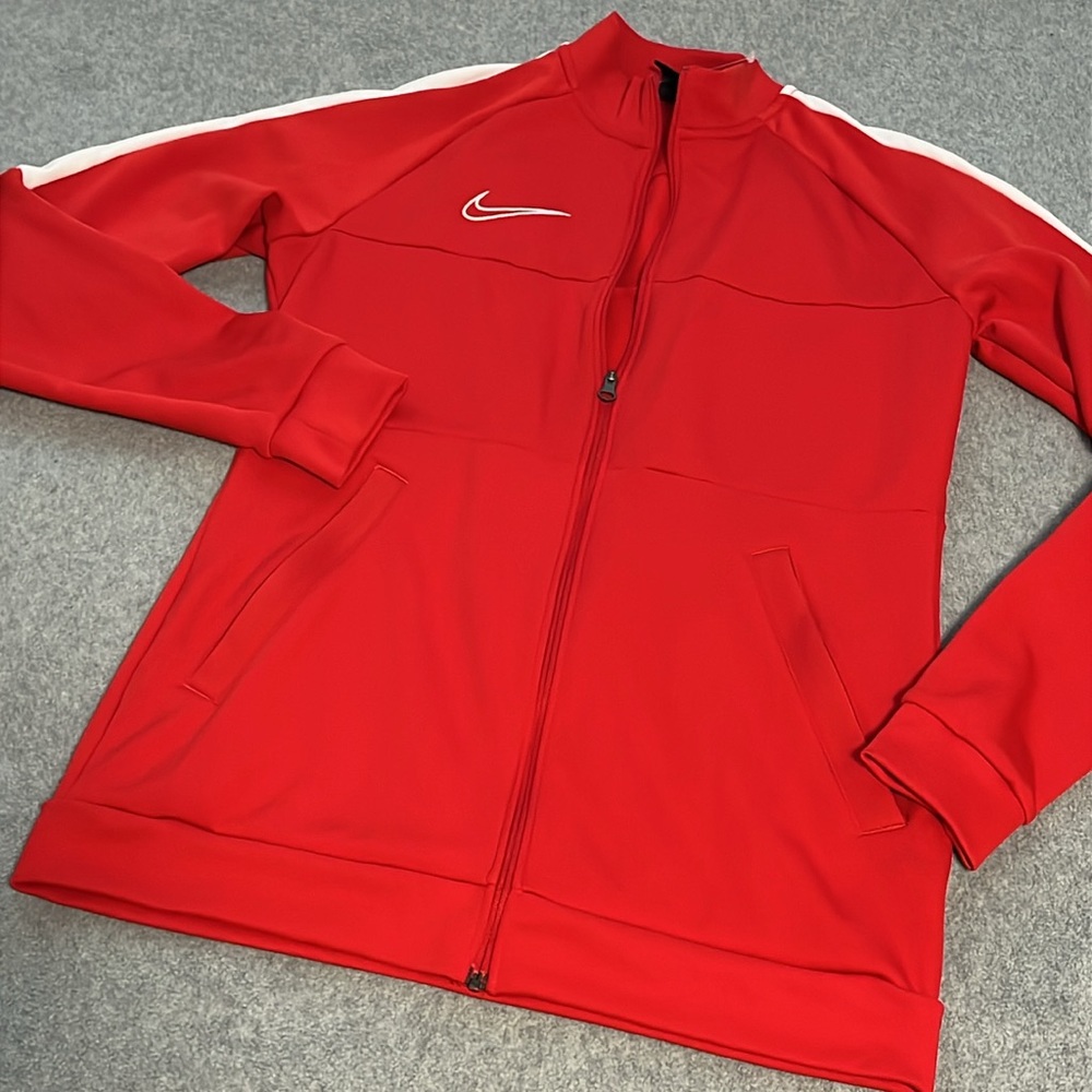 Nike Full Zip Jacket Womens Small Athletic Active Workout Dri Fit Red - Picture 9 of 10